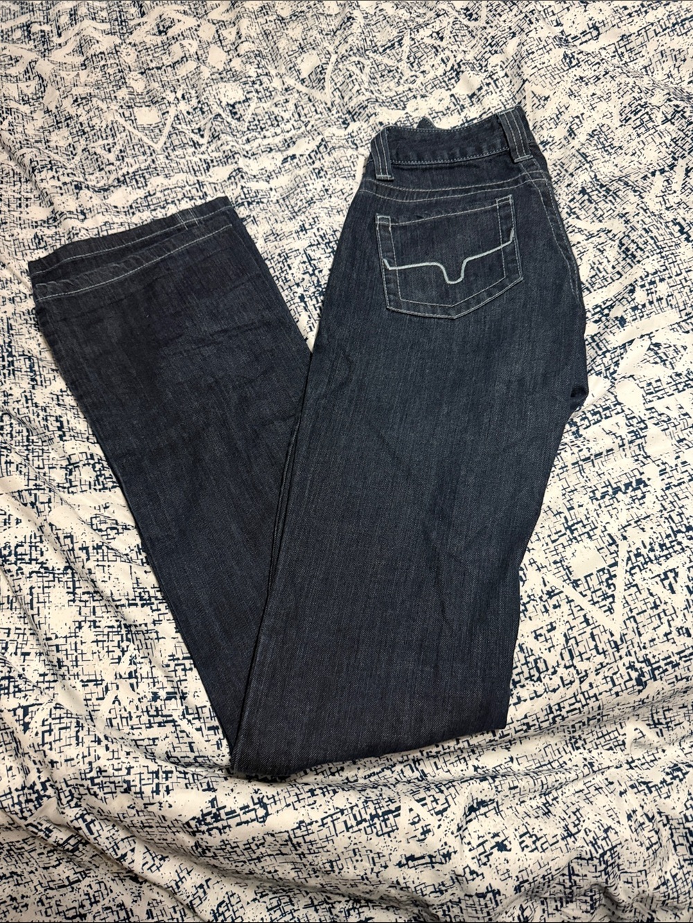Kimes Ranch Dark Blue Flared Jeans 0/38 - Picture 2 of 4